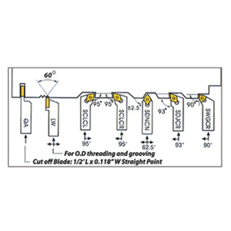 Precise Carbide Inserts for 1/4, 3/8 & 1/2 Shanks, CCMT2(1.5) [Pack of 10] - 404-1057